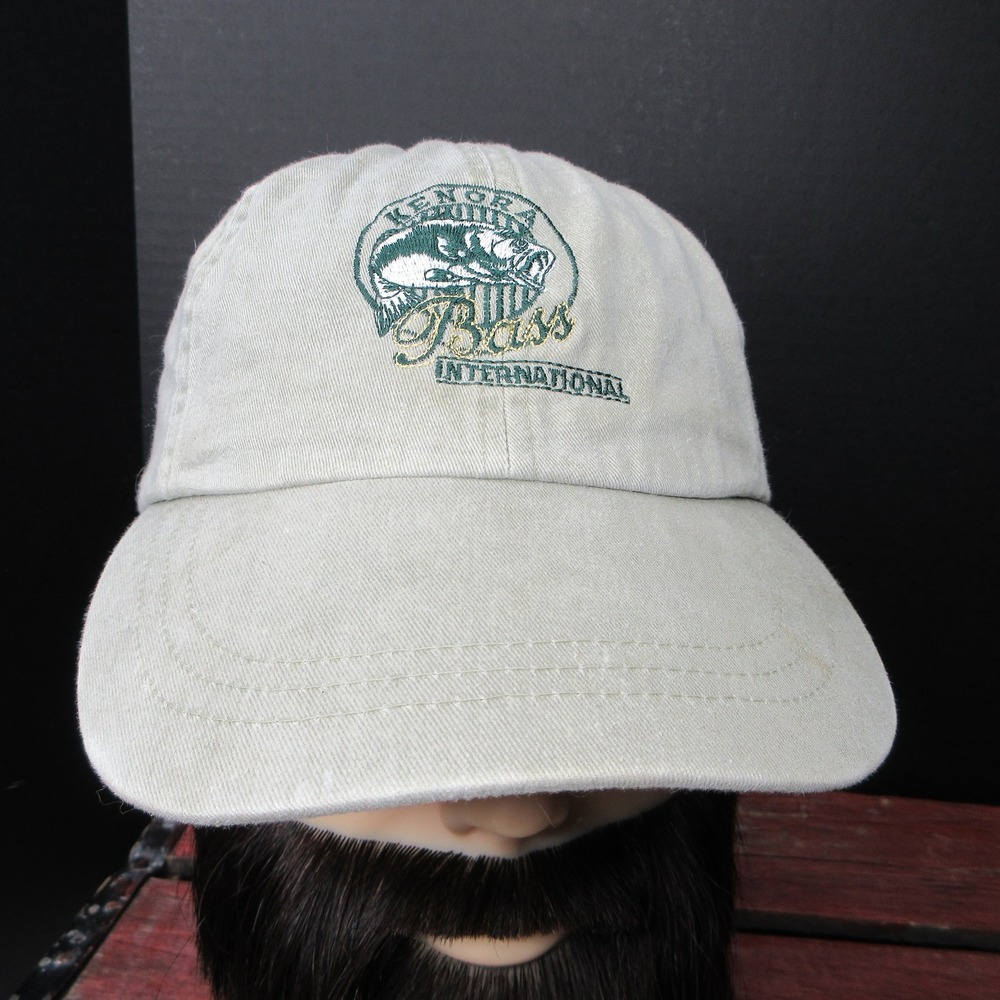 Kenora Bass International Khaki Dad Hat Adjustable Fishing Baseball Hat Cap